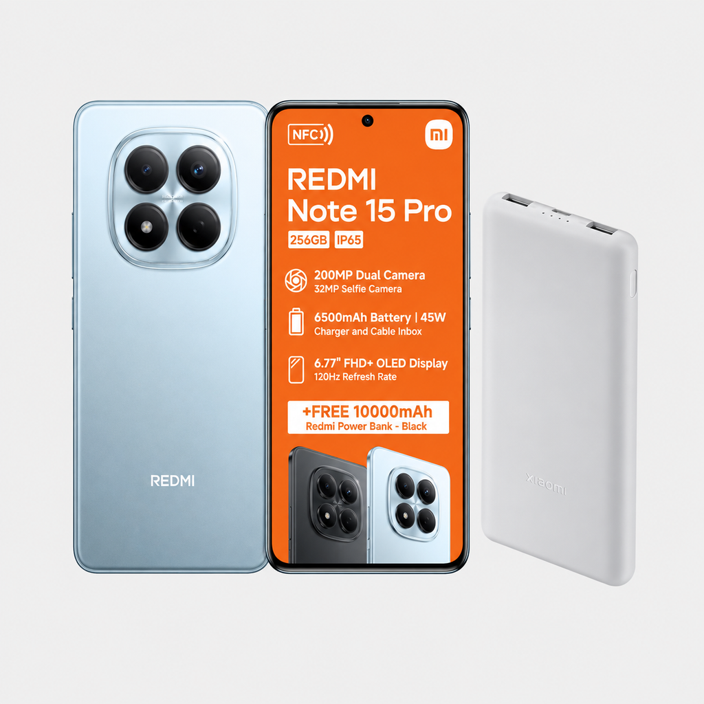 Xiaomi Redmi Note 15 Pro 5G + Redmi 10,000mAh Power Bank