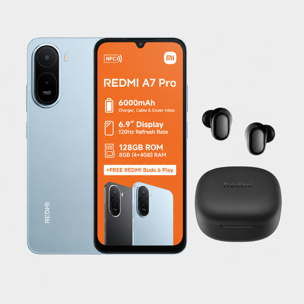 Xiaomi Redmi A7 Pro 128GB + Redmi Buds 6 Play