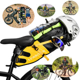 Waterproof 13L Bike Saddle Bag Foldable Rear Tail Trunk Yellow-2