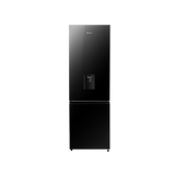 Hisense Bottom Fridge Freezer with Water Dispenser – Black Glass