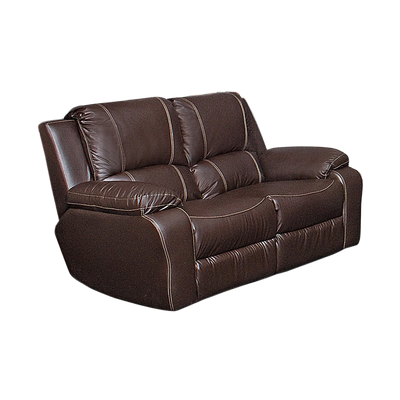 Lyla Brown 2 Division Static Leatherette Couch