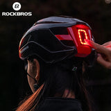 Rechargeable LED Cycling Helmet with Type-C Charging Grey-2