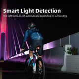 Tail Light Auto Brake Sensing Bicycle Rear Light Black-3
