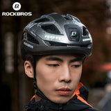 Rechargeable LED Cycling Helmet with Type-C Charging Grey-1