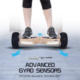 NNEDSZ BULLET SX-4000 Hoverboard Scooter, 8.5" Wheels, 700W Brushless, Superior Self Balancing System, UL Certified, LED Lights, Carry Bag, Bronze