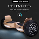 NNEDSZ BULLET SX-4000 Hoverboard Scooter, 8.5" Wheels, 700W Brushless, Superior Self Balancing System, UL Certified, LED Lights, Carry Bag, Bronze