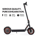 NNEDSZ ALPHA Urban 10 Electric Scooter, 35km/h, Suspension, 35km Range, 10-Inch Wheels, Brushless Motor, Free APP, Motorised Commuter eScooter for Adults, Black