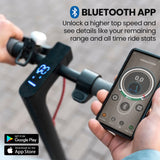 NNEDSZ ALPHA Urban 10 Electric Scooter, 35km/h, Suspension, 35km Range, 10-Inch Wheels, Brushless Motor, Free APP, Motorised Commuter eScooter for Adults, Black