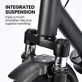 NNEDSZ ALPHA Urban 10 Electric Scooter, 35km/h, Suspension, 35km Range, 10-Inch Wheels, Brushless Motor, Free APP, Motorised Commuter eScooter for Adults, Black